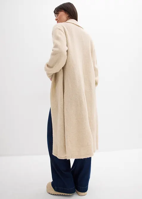 Lang coatigan i h&aring;rete garn, bonprix