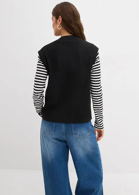Grovstrikket vest, bonprix