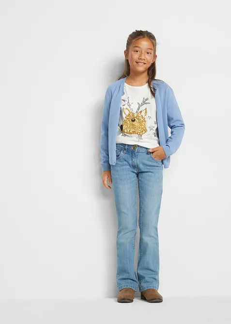 Langermet topp i 100% økologisk bomull, bonprix