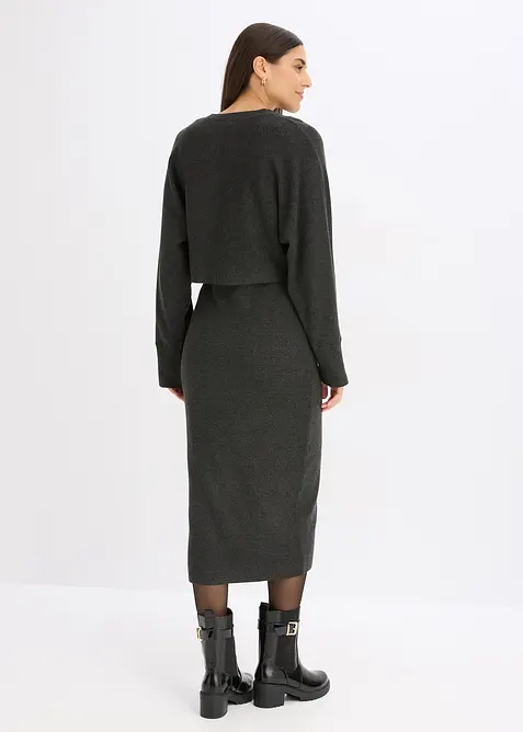 Strikket kjolesett  (2-delt sett), bonprix