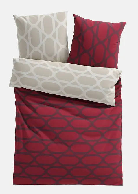 Vendbart sengesett med grafisk design, bonprix