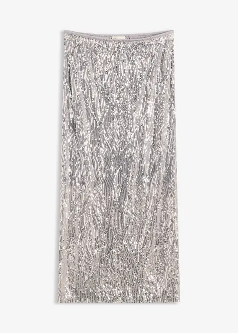 Paljett-midiskjørt, bonprix