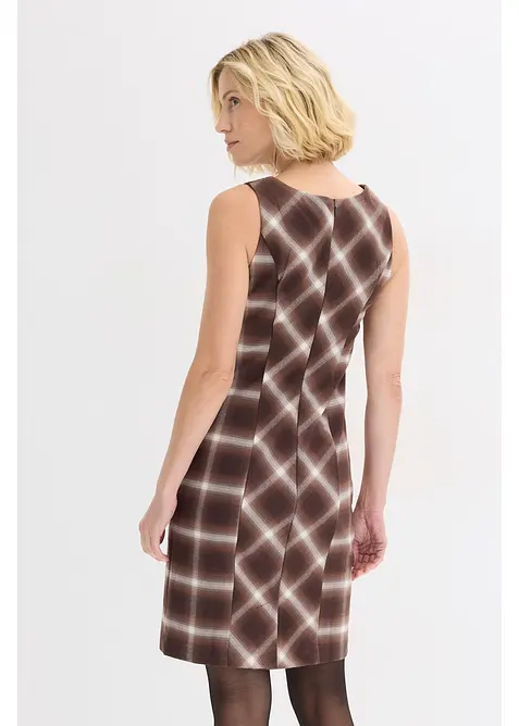 Kjole med rutem&oslash;nster, bonprix