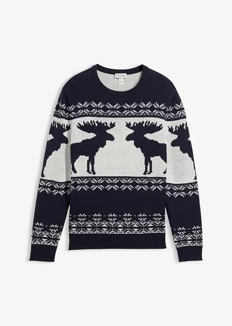 Genser med koftemønster, bonprix