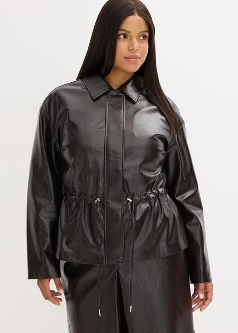 Jakke i imitert lakkskinn, bonprix