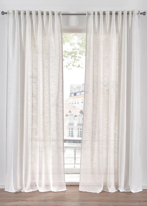 Gardin i strukturmateriale, fås også i ekstra lang (1-pack), bonprix