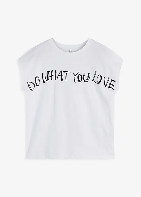 Oversized topp i 100% bomull, bonprix