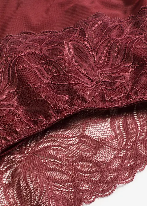 Høy truse med delikate blonder, bonprix