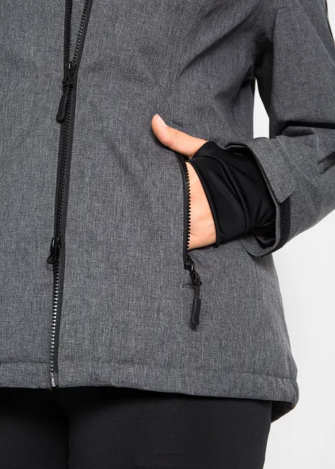 Outdoor-funksjonsjakke med teddyfleece, vanntett, bonprix