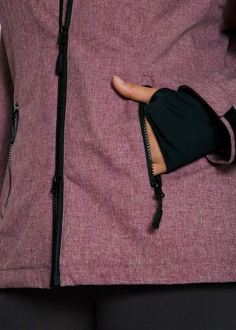 Outdoor-funksjonsjakke med teddyfleece, vanntett, bonprix