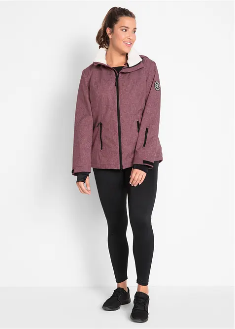 Outdoor-funksjonsjakke med teddyfleece, vanntett, bonprix