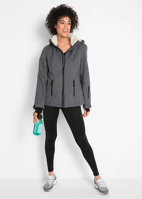 Outdoor-funksjonsjakke med teddyfleece, vanntett, bonprix