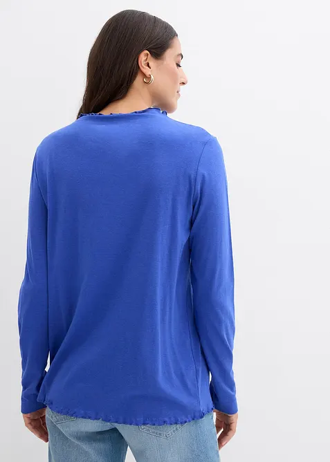 Langermet topp i bomullsmiks, bonprix