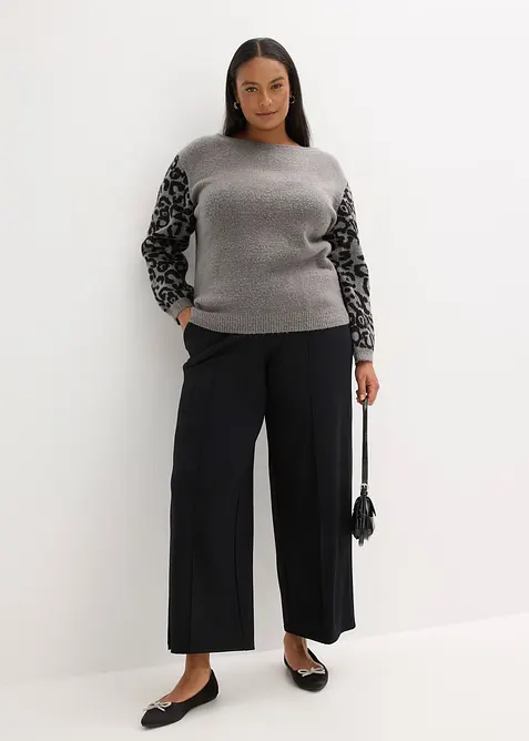Genser med leo-print, bonprix