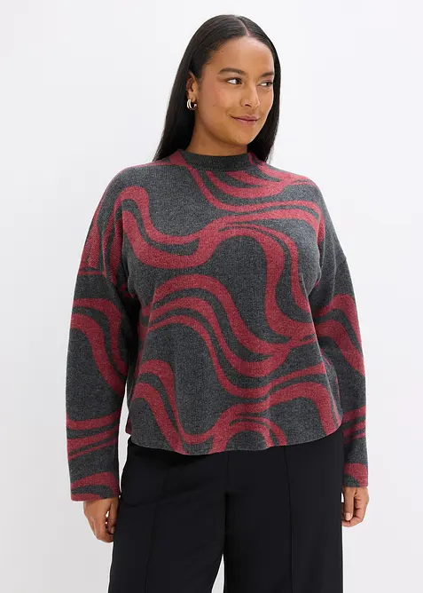 Behagelig, ribbestrikket topp, bonprix