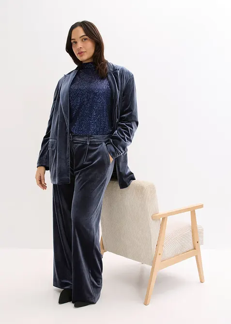 Bluse med paljetter, bonprix