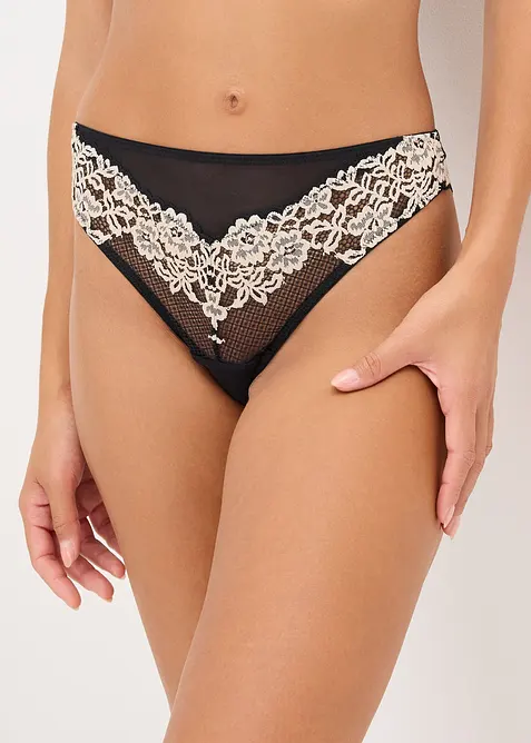 Stringtruse i tofarget blonde, bonprix