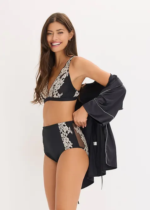 Bralette i tofarget blondemateriale, bonprix