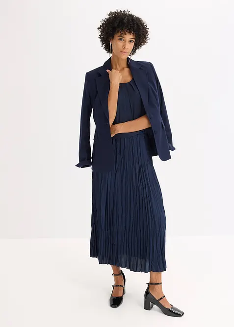 Krinklet satengskj&oslash;rt, bonprix