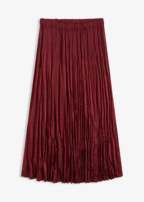 Krinklet satengskjørt, bonprix