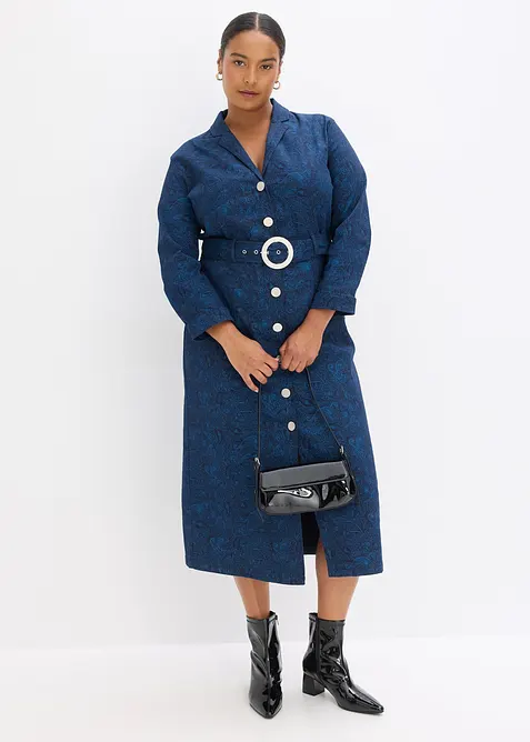 Twillkjole med belte (2-delt sett), bonprix