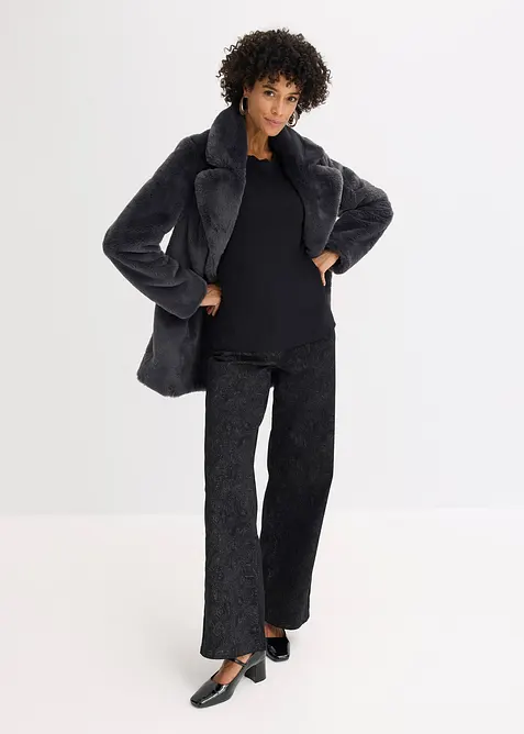 Topp i Punto di Roma-materiale med bølgekanter, bonprix