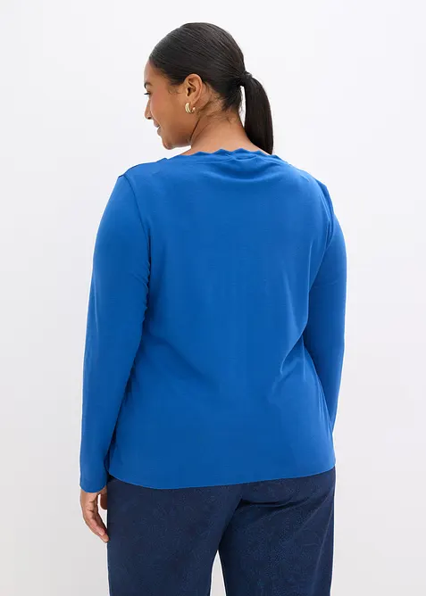 Topp i Punto di Roma-materiale med b&oslash;lgekanter, bonprix