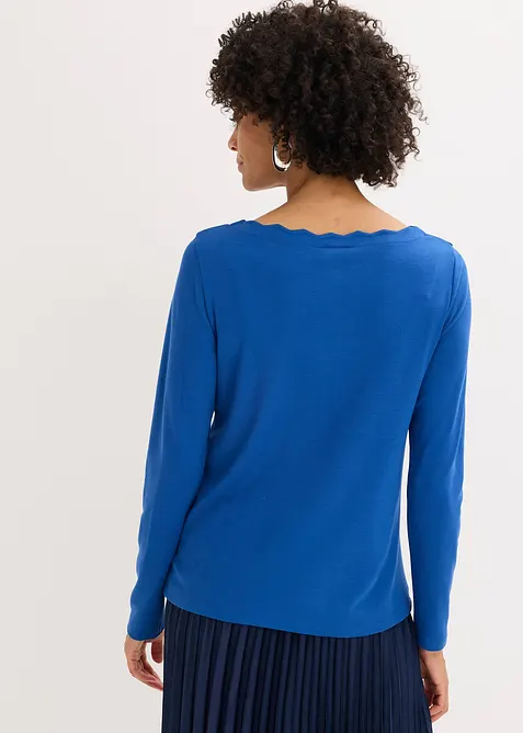 Topp i Punto di Roma-materiale med b&oslash;lgekanter, bonprix