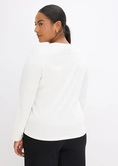 Langermet topp med trykk, bonprix