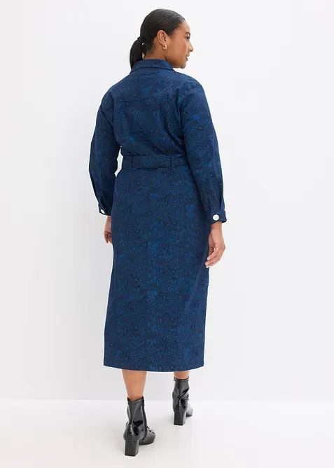 Twillkjole med belte (2-delt sett), bonprix