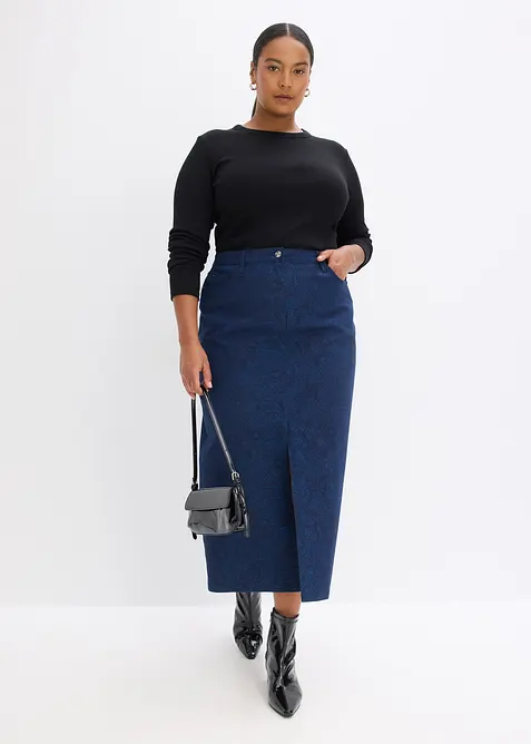 Stretchy skj&oslash;rt i bomullsmateriale, bonprix