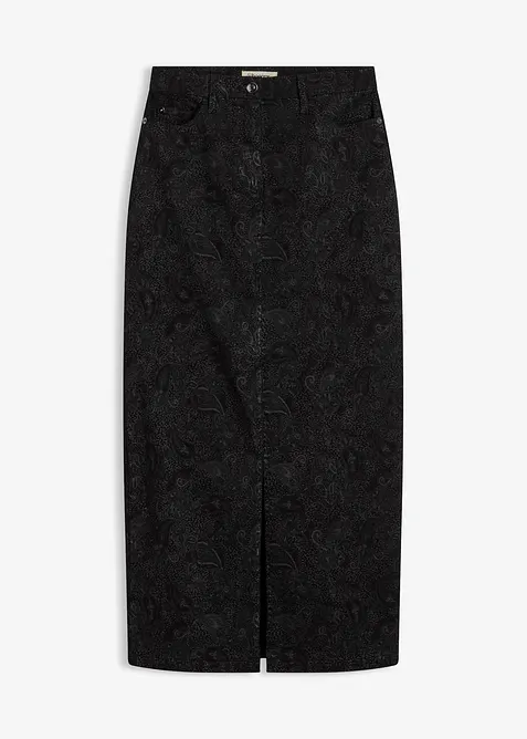 Stretchy skjørt i bomullsmateriale, bonprix