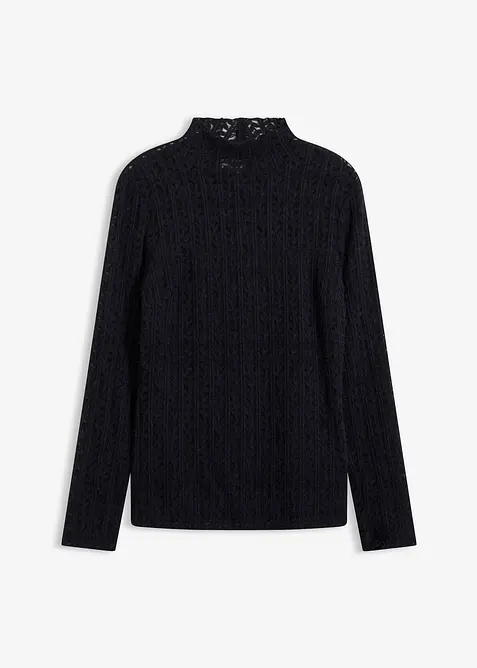 Blondetopp med h&oslash;y hals, bonprix