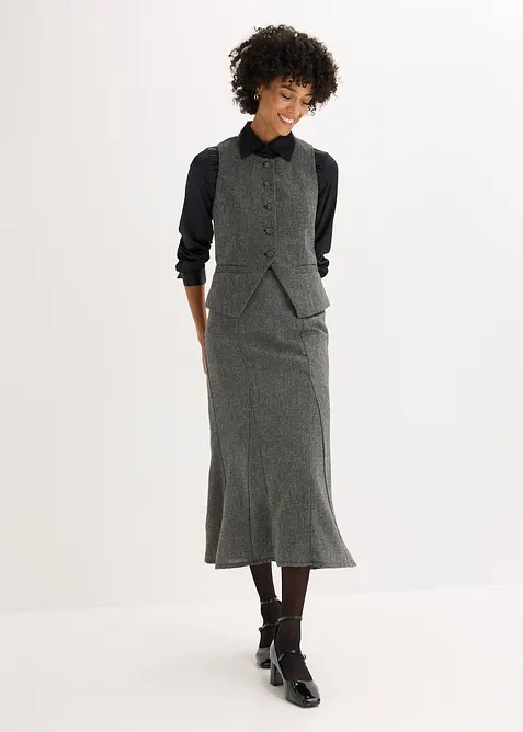 Vest i tweedstil, bonprix