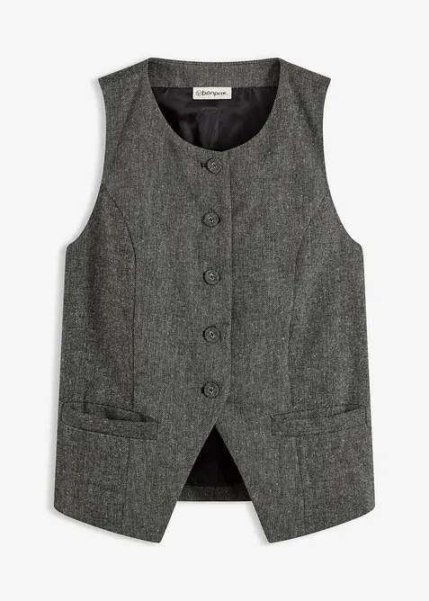 Vest i tweedstil, bonprix