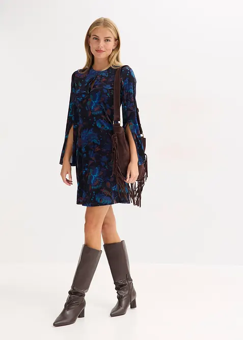 Minikjole i lett fløyel, bonprix