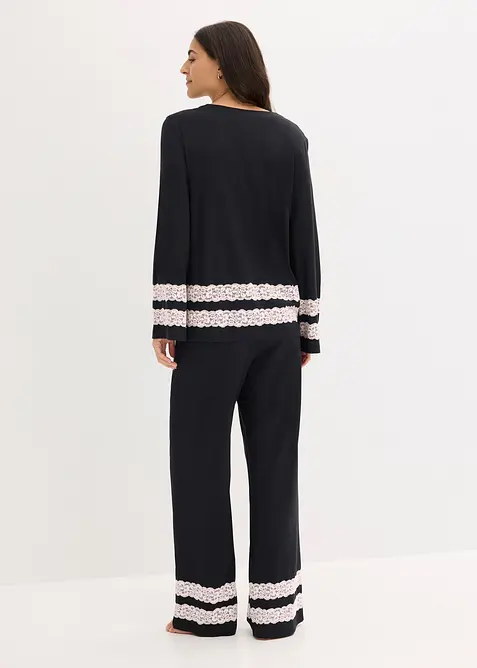 Pyjamas i myk viskosemiks, bonprix