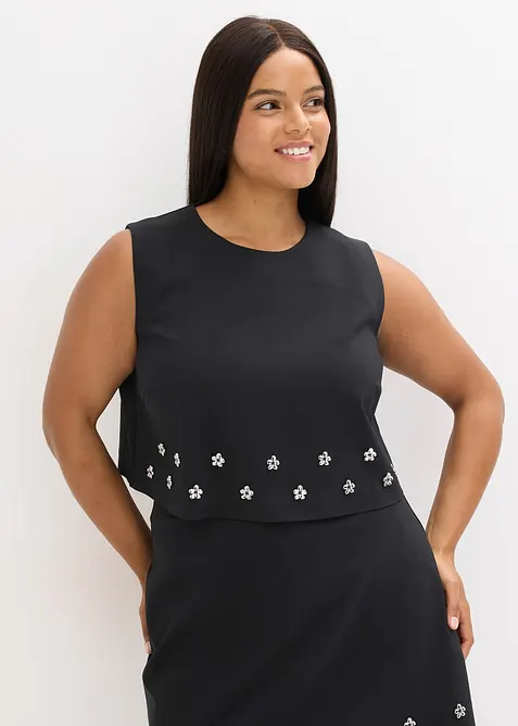 Bluse i bomullsmiks, bonprix