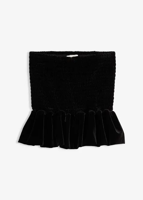 Bukseskjørt i myk fløyel, bonprix