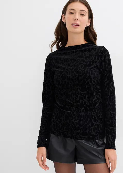 Langermet jerseytopp, bonprix