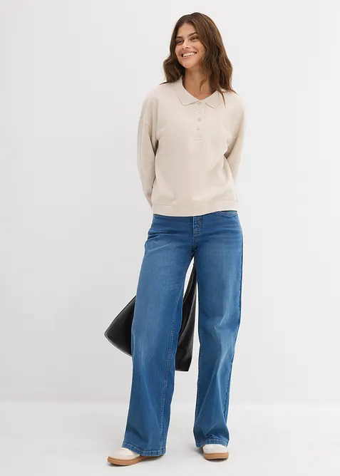 Sweatshirt i 100% &oslash;kologisk bomull, bonprix