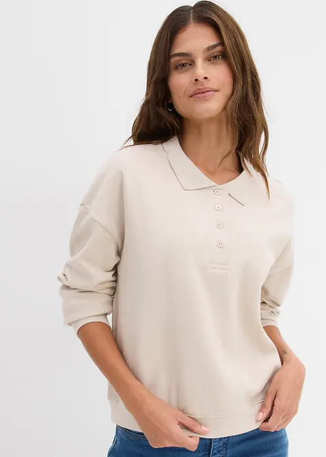Sweatshirt i 100% &oslash;kologisk bomull, bonprix