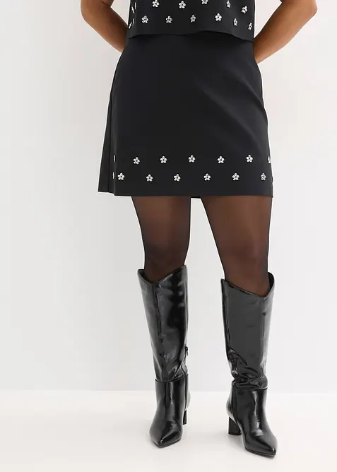 Miniskjørt i bomullsmiks, bonprix