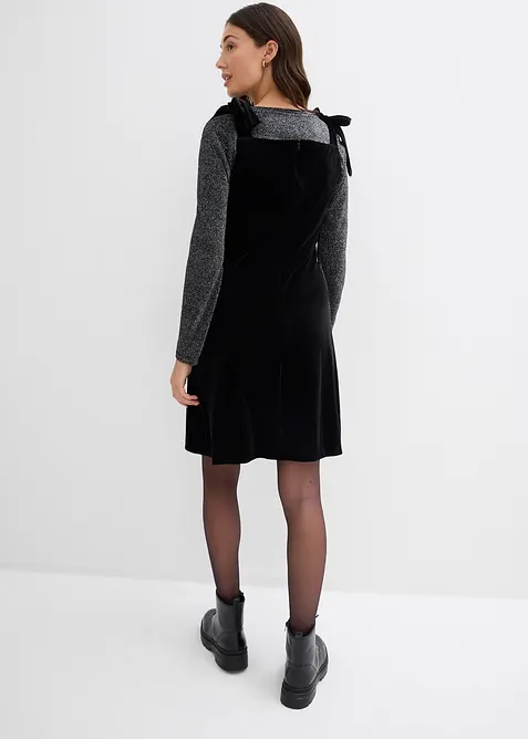 Minikjole i myk fløyel, bonprix