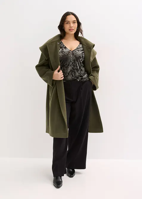 Langermet topp av D&eacute;vor&eacute;-fl&oslash;yel, bonprix