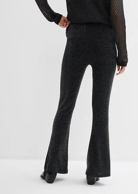 Leggings med utskrådde ben og glitter, bonprix