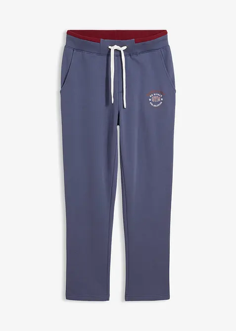 Joggebukse av 100% bomull med sporty detaljer, bonprix