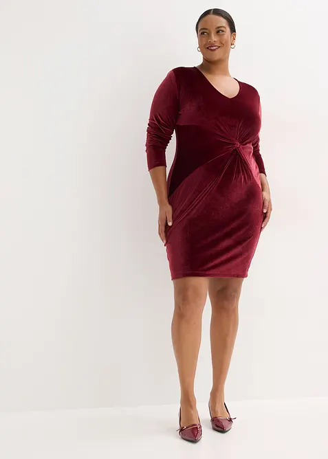 Minikjole i fløyel med fin glans, bonprix