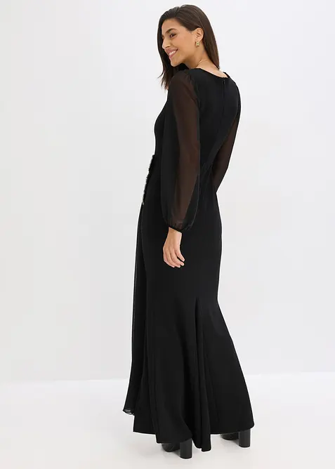 Maxikjole med strassapplikasjon, bonprix