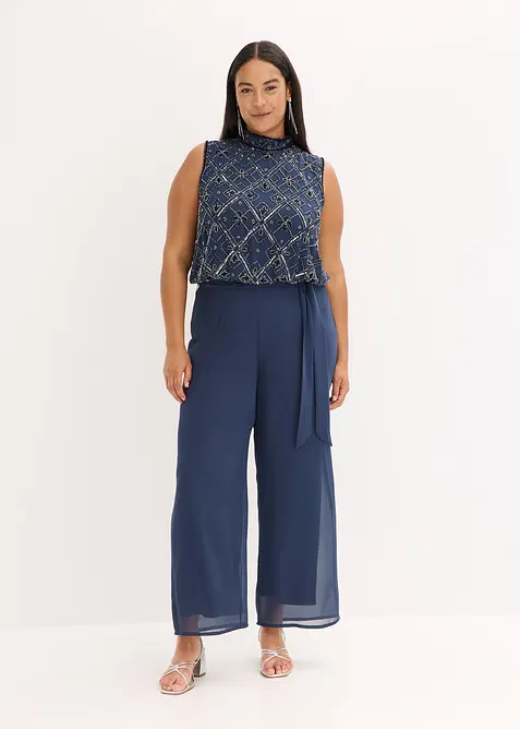 Jumpsuit med perlebroderi, bonprix